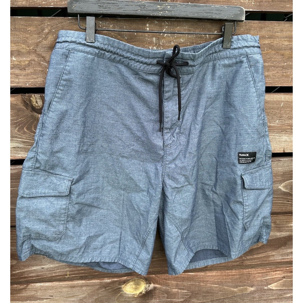 Hurley Nike Dri Fit Blue Mens Cargo‎ Shorts *Size 36